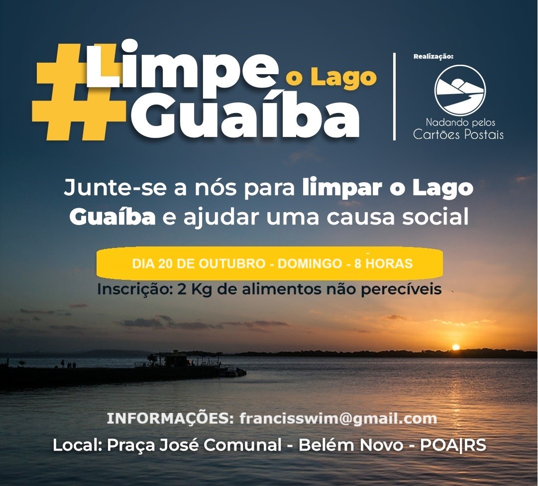 Em Porto Alegre o foco é mobilizar as pessoas a defenderem o lago Guaíba